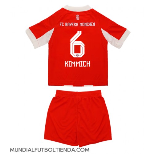 Camiseta Bayern Munich Joshua Kimmich #6 Primera Equipación Replica 2025-26 para niños mangas cortas (+ Pantalones cortos)